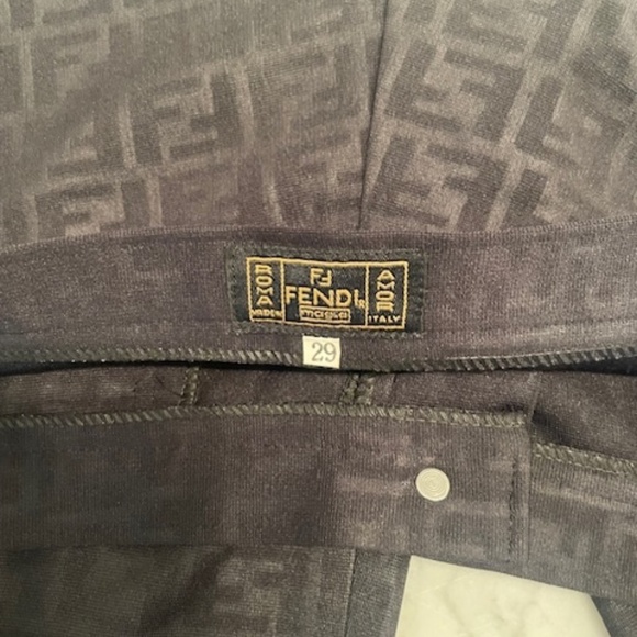 Fendi Black Logo Trousers Slacks Pants - Picture 4 of 7
